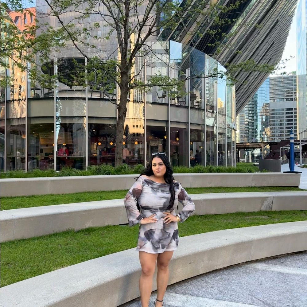 Stylish Gray Mini Dress